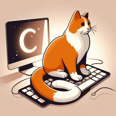 Gato Programador - Desarrollador de software trabajando en código